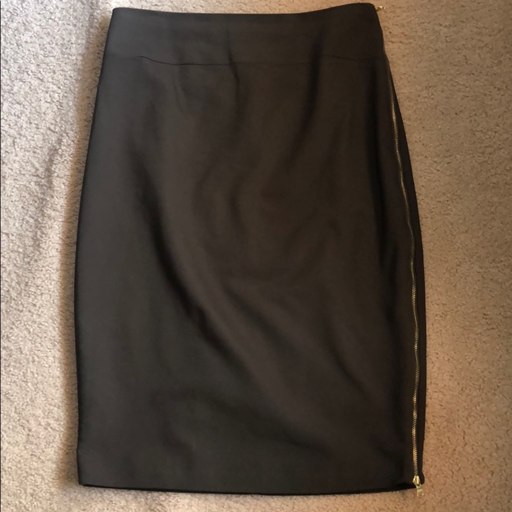 Express green pencil skirt full zipper 6